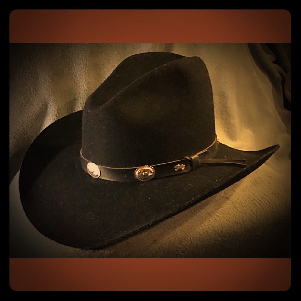 Baileys Tombstone 2X Black Wool Cowboy Hat
